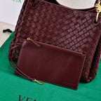BV 26s Parachute Bag Burgundy Intrecciato Leather 291401