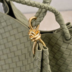 BV 26s Parachute Bag Sage Green Intrecciato Leather 291405