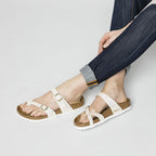Birkenstock Mayari Sandal Shiny Snake Print / Iridescent Python White