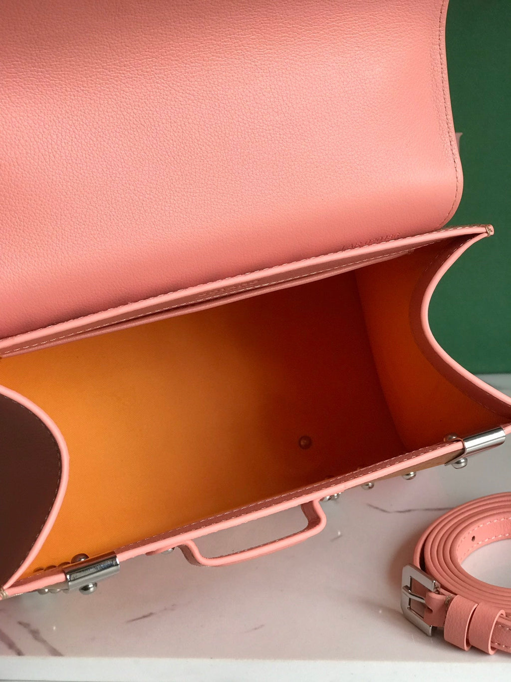 SAÏGON PM BAG 28 IN BABY PINK GOYARDINE CANVAS AND CALFSKIN