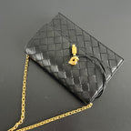 BV 26s Andiamo Pouch Black Intrecciato Leather 291434