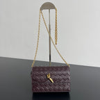 BV 26s Andiamo Pouch Coffee Intrecciato Leather 291436