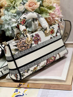CD Floral White 26 Lady D-Joy Bag Canvas 336636