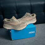 HOKA "Beige" Low-Top Mesh Lifestyle Sneakers
