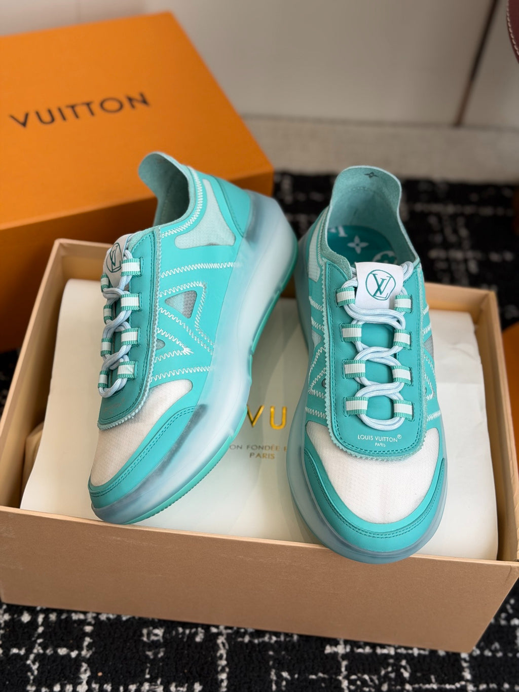 Louis Vuitton LV Sprint Sneaker (Turquoise/Water Green)