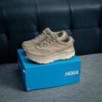 HOKA "Beige" Low-Top Mesh Lifestyle Sneakers
