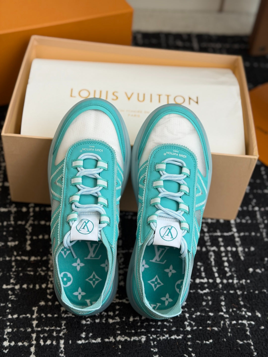 Louis Vuitton LV Sprint Sneaker (Turquoise/Water Green)