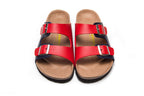 Birkenstock Arizona Navy Blue & Red Two-Tone