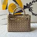 BV Small Andiamo Bag 20cm Light Taupe Intrecciato Leather 291448
