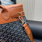 CISALPIN BACKPACK 45 IN BROWN GOYARDINE CANVAS AND CALFSKIN