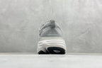HOKA Bondi 8 White Grey Black Logo Running Sneaker