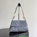 BV Giorno Bag Cloudy Indigo Intrecciato Suede