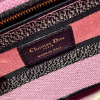 CD Elephant Pink 24 Lady Dior Bag Canvas 336676