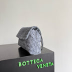 BV Giorno Bag Cloudy Indigo Intrecciato Suede