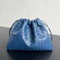 BV Dustbag Notte 33cm With Chain Blue Venezia Calfskin HW