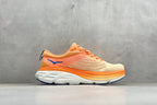 HOKA Bondi 8 Orange Gradient Blue Logo Running Shoes