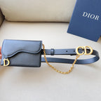saddle removable pouch black calfskin 20mm belt