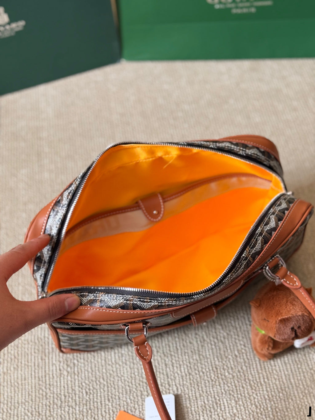 SAINT MARTIN MINI BAG 22 IN BROWN GOYARDINE CANVAS AND CALFSKIN