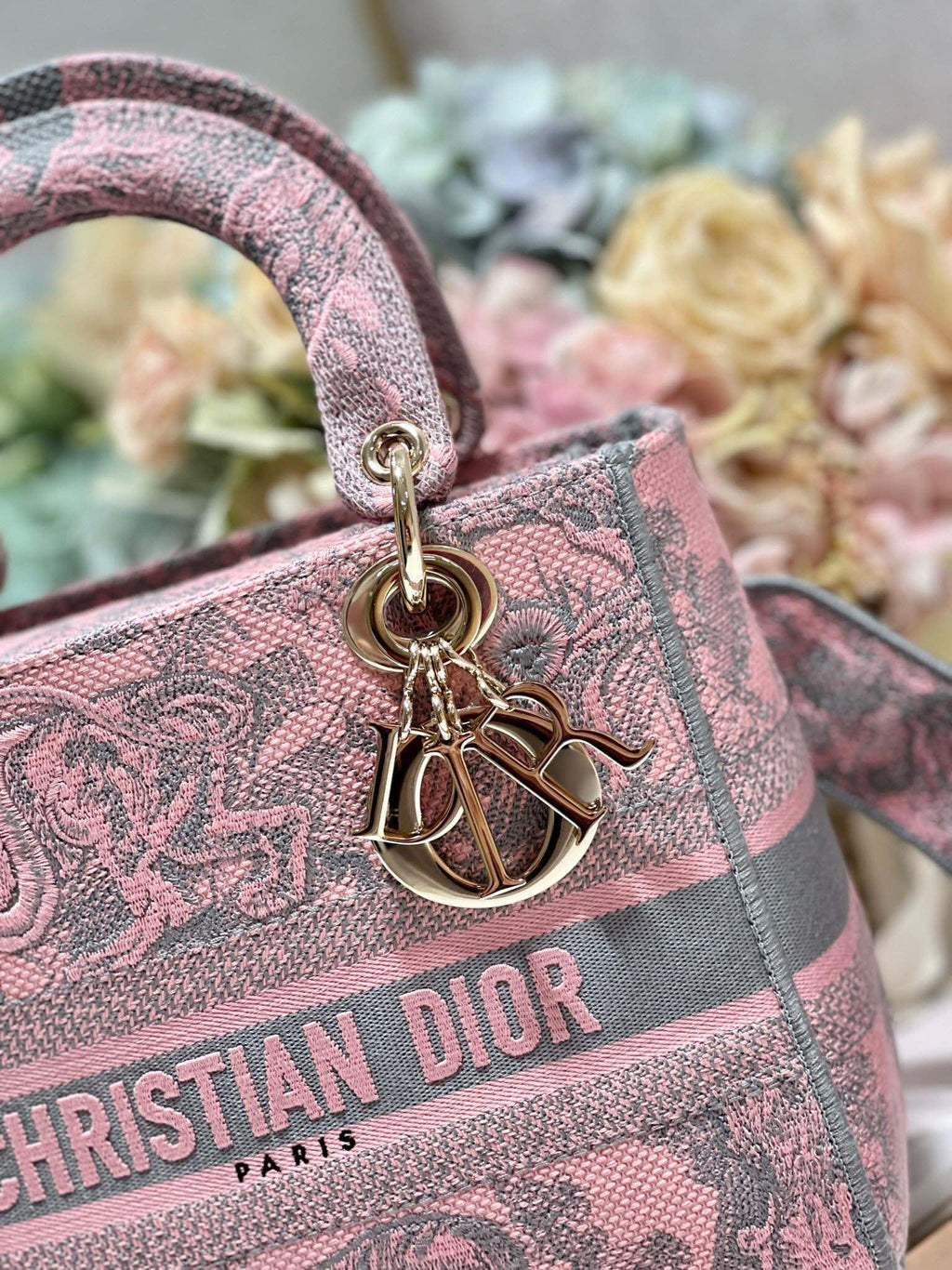 CD Old Foundation Tiger 24 Lady Dior Bag Canvas 336685