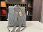 ALPIN BACKPACK 37 IN GREY LAMBSKIN AND GOYARDINE CANVAS