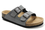 Birkenstock Arizona (Gray Birko-Flor / Synthetic Leather)
