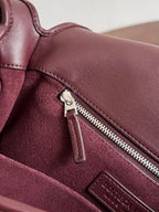 BV Veneto Flap Messenger Burgundy Intrecciato Leather