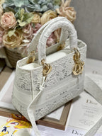 CD Mesh White 24 Lady Dior Bag Canvas 336703