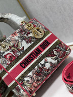 CD Colorful Butterfly 24 Lady Dior Bag Canvas 336709