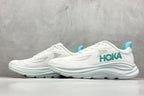 HOKA Clifton 10 Cushioned Road Running Sneakers White Teal