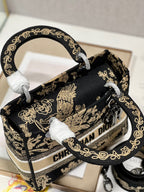 CD Black Phoenix 24 Lady Dior Bag Canvas 336712