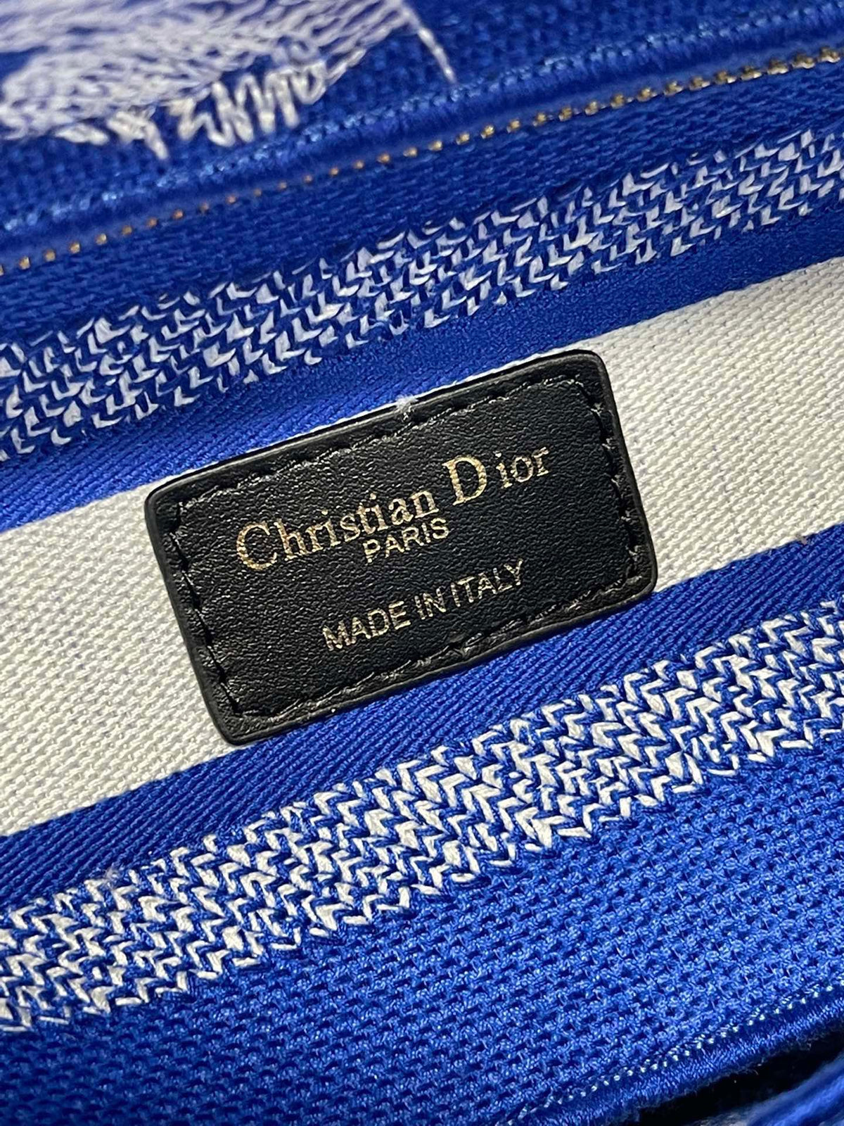 CD New Blue Tiger 24 Lady Dior Bag Canvas 336715