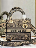 CD Apricot Tiger 24 Lady Dior Bag Canvas 336718