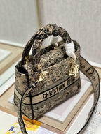 CD Apricot Tiger 24 Lady Dior Bag Canvas 336718