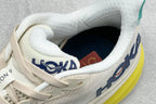 HOKA Clifton 9 Cream/Yellow Running Shoe