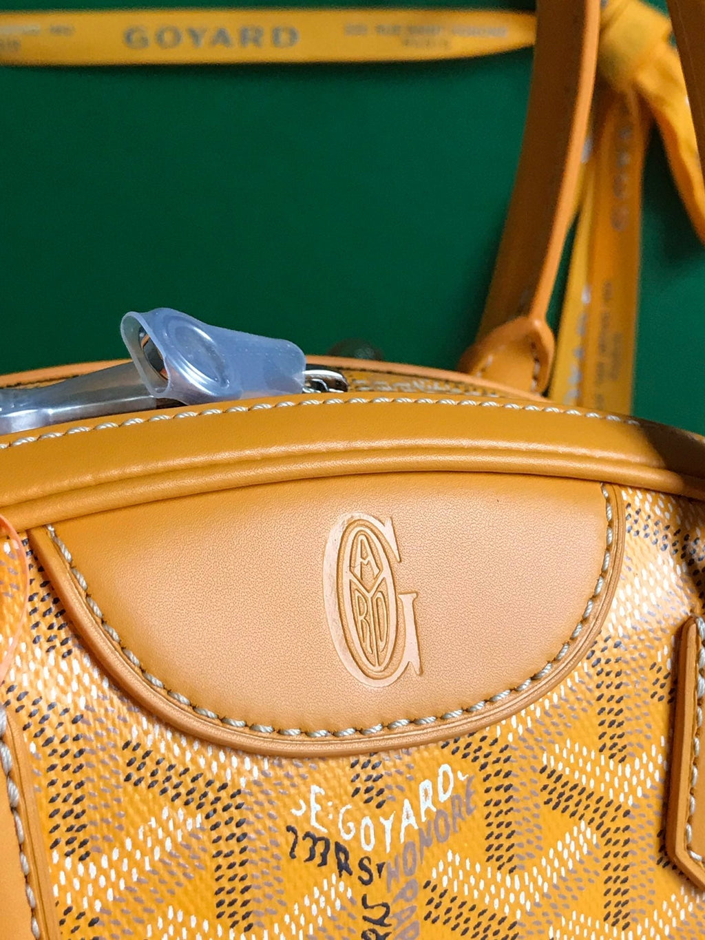 SAINT JEANNE MINI BAG 26 IN YELLOW GOYARDINE CANVAS AND CALFSKIN