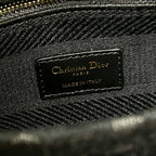 CD Flower Black 24 Lady Dior Bag Canvas 336721