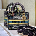 CD Blue Constellation 24 Lady Dior Bag Canvas 336724