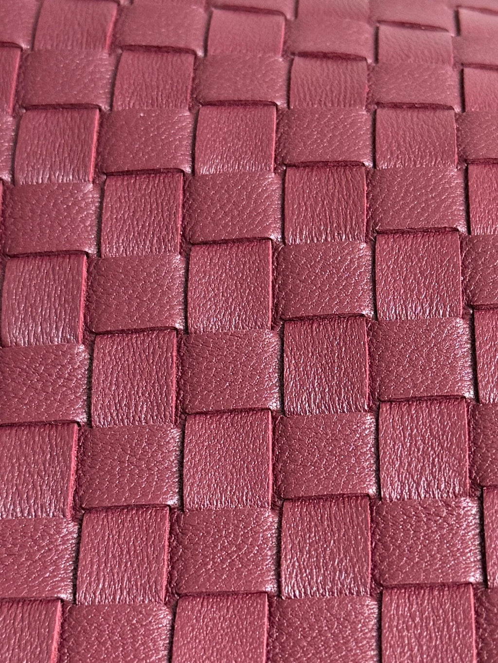 BV Small Soft Vanity Bag Burgundy Intrecciato Leather