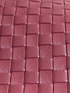 BV Small Soft Vanity Bag Burgundy Intrecciato Leather