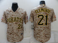 Men's Pittsburgh Pirates Roberto Clemente #21 Camouflage Game Jerseys