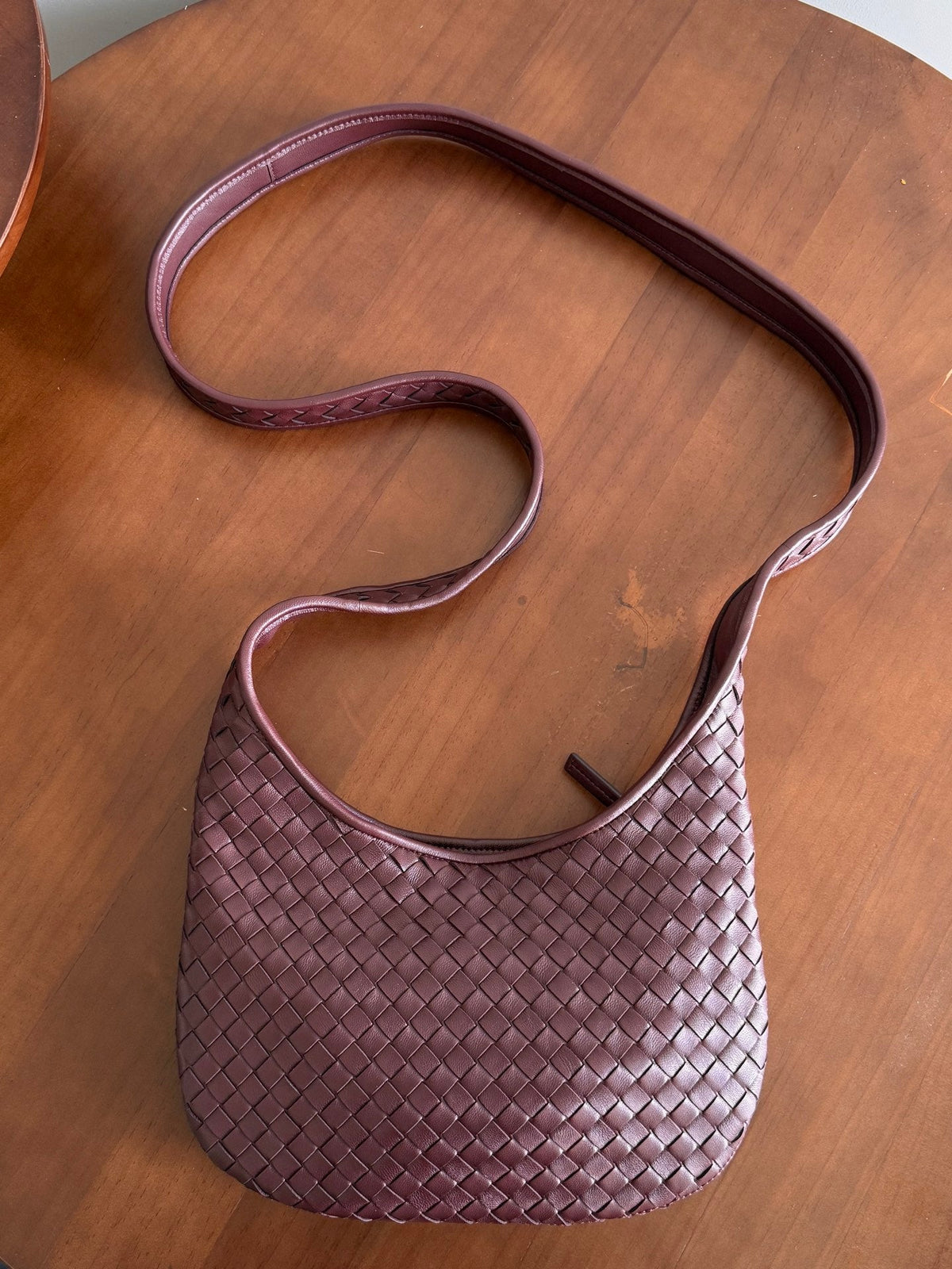 BV 25s Veneto Bag 27cm Burugndy Calfskin Hardware