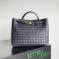 BV MEDIUM ANDIAMO 32CM BLACK LAMBSKIN