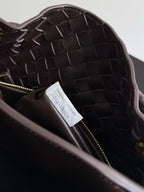BV Andiamo Small Bucket Bag Brown 30cm Lambskin 855756