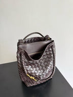 BV Andiamo Small Bucket Bag Brown 30cm Lambskin 855756