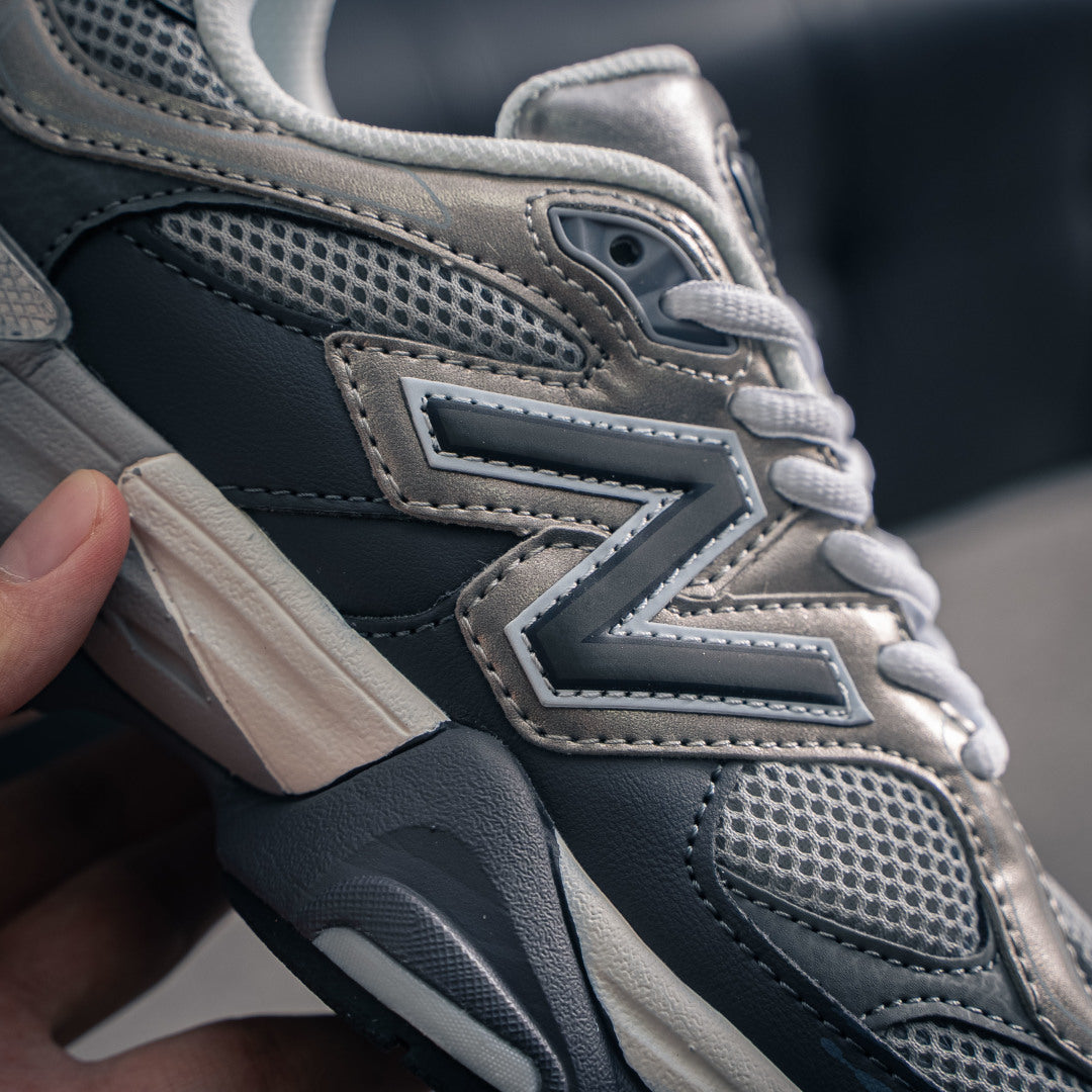 New Balance 9060 "Castlerock" Grey/Black Low-Top Chunky Sneakers