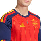 adidas 2026 Spain Men's Stadium Home Long-Sleeve Soccer Jersey