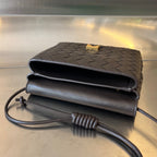BV Mini Crossbody Bag 19cm Chocolate Calfskin Ghw