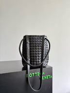BV Andiamo Small Bucket Bag Black 30cm Lambskin 855757