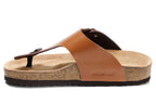 BIRKENSTOCK Gizeh Natural Leather (Glossy Cognac / Vintage Brown)
