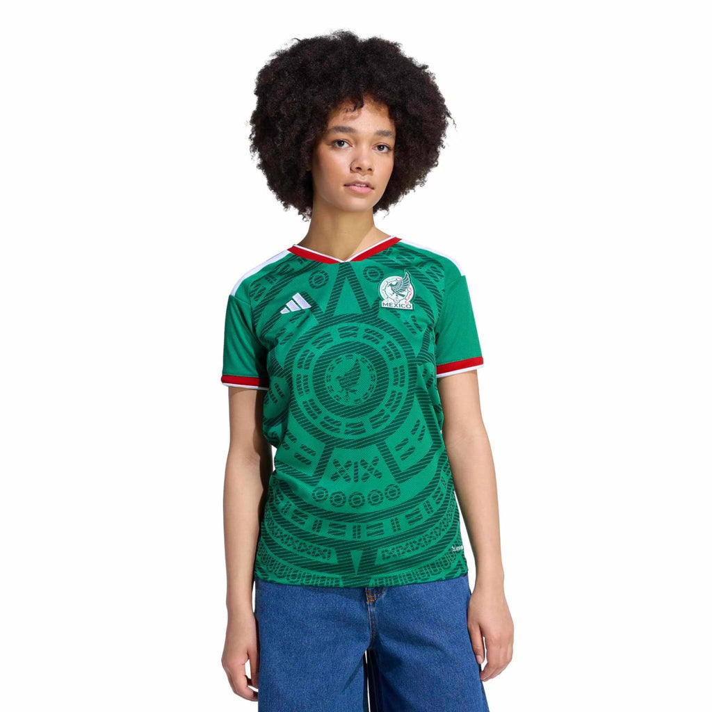 adidas 2026 Mexico Women's Stadium Home Soccer Jersey (Custom)
